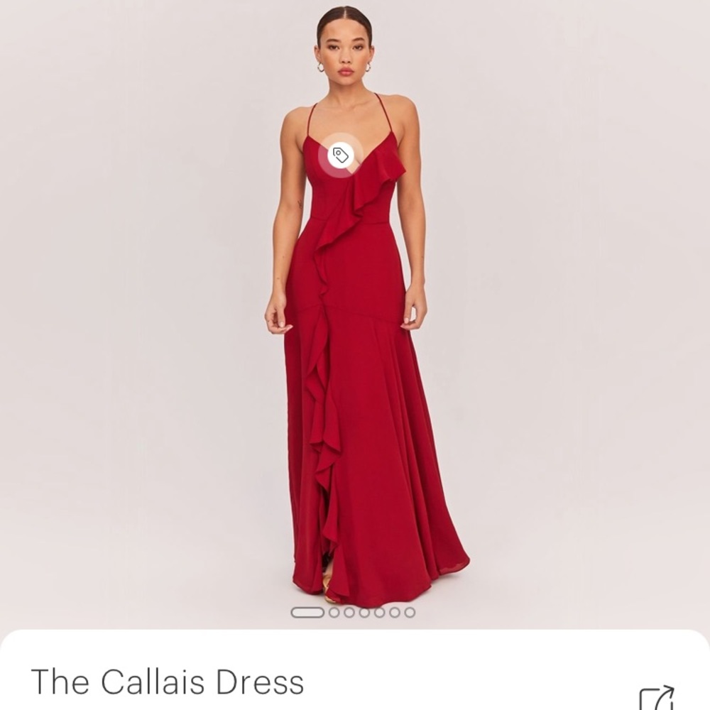 Burgundy Callais Fame & Partners Elegant Dress